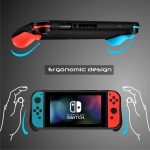 TPU Shell Grip Grip mit Spielkartensteckplatz Anti-Shock Cover Silikonhülle für Nintendo Switch, mit Logo – Bild 11