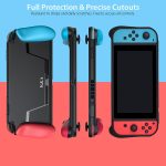 TPU Shell Grip Grip mit Spielkartensteckplatz Anti-Shock Cover Silikonhülle für Nintendo Switch, mit Logo – Bild 6