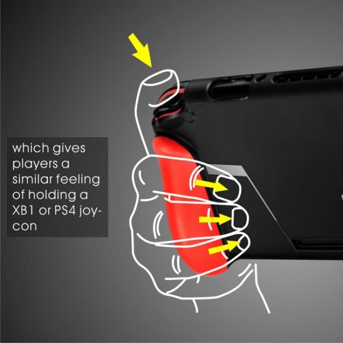 TPU Shell Grip Grip mit Spielkartensteckplatz Anti-Shock Cover Silikonhülle für Nintendo Switch, mit Logo – Bild 9