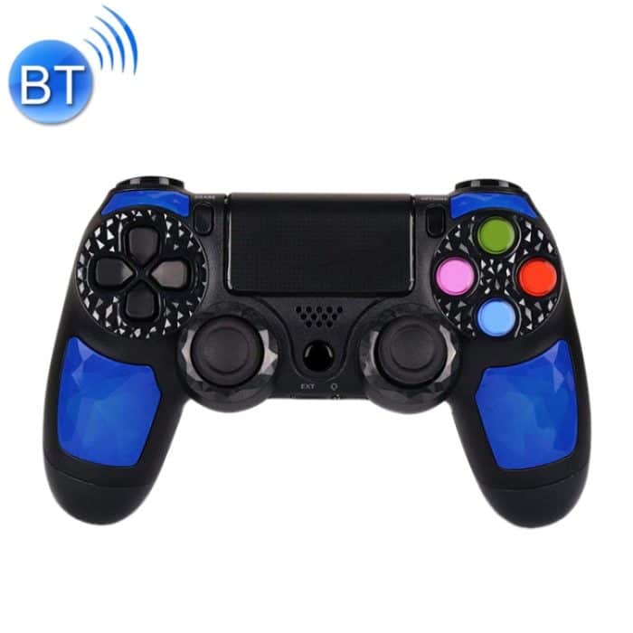 NT0168L.jpg Drahtloser Bluetooth Diamond Texture Shock Touch Plate Game Handle Controller mit Smart Indicator für Sony PS4 – Bild 1