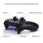 Drahtloser Bluetooth Diamond Texture Shock Touch Plate Game Handle Controller mit Smart Indicator für Sony PS4 – Bild 5