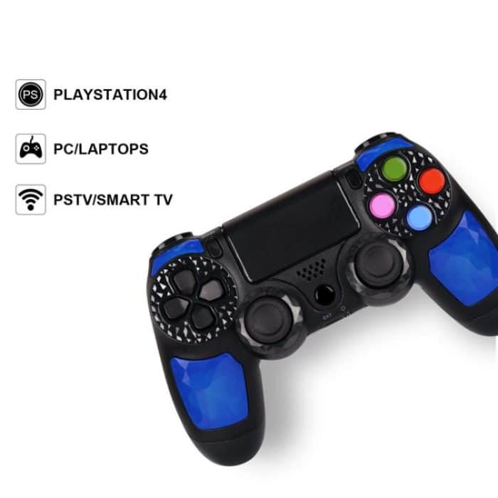 Drahtloser Bluetooth Diamond Texture Shock Touch Plate Game Handle Controller mit Smart Indicator für Sony PS4 – Bild 8