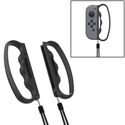 iPlay Small Handle Boxing Grip Gamepad Grip mit Riemen für Switch Joy-Con, Black, Red