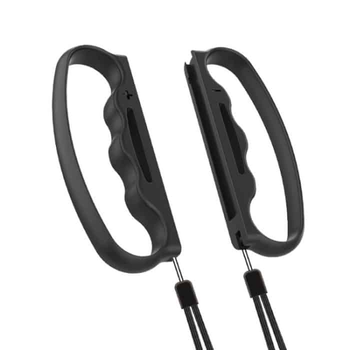 iPlay Small Handle Boxing Grip Gamepad Grip mit Riemen für Switch Joy-Con, Black, Red – Bild 2