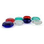 2 Stück Diamond Texture Games Grip Caps für PS5, Clear White, Green, Blue, Red – Bild 2
