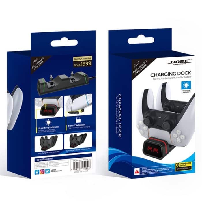 DOBE TYX-0613 Ladedock mit zwei Controllern für PS5 / Xbox Series X. – Bild 3