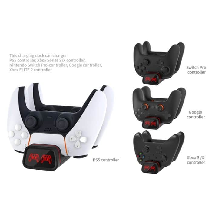 DOBE TYX-0613 Ladedock mit zwei Controllern für PS5 / Xbox Series X. – Bild 7