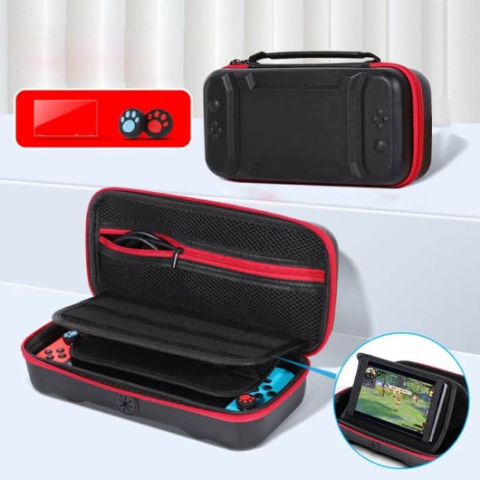 Tragbare EVA-Aufbewahrungstasche, Schutzhülle, Handtasche mit Halterungsfunktion für Nintendo Switch-Konsole, Größe: 26 x 12,5 x 7 cm, EVA Storage Bag – Bild 1