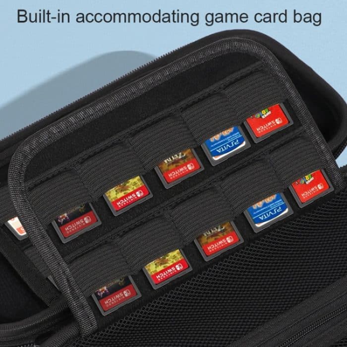 Tragbare EVA-Aufbewahrungstasche, Schutzhülle, Handtasche mit Halterungsfunktion für Nintendo Switch-Konsole, Größe: 26 x 12,5 x 7 cm, EVA Storage Bag – Bild 7