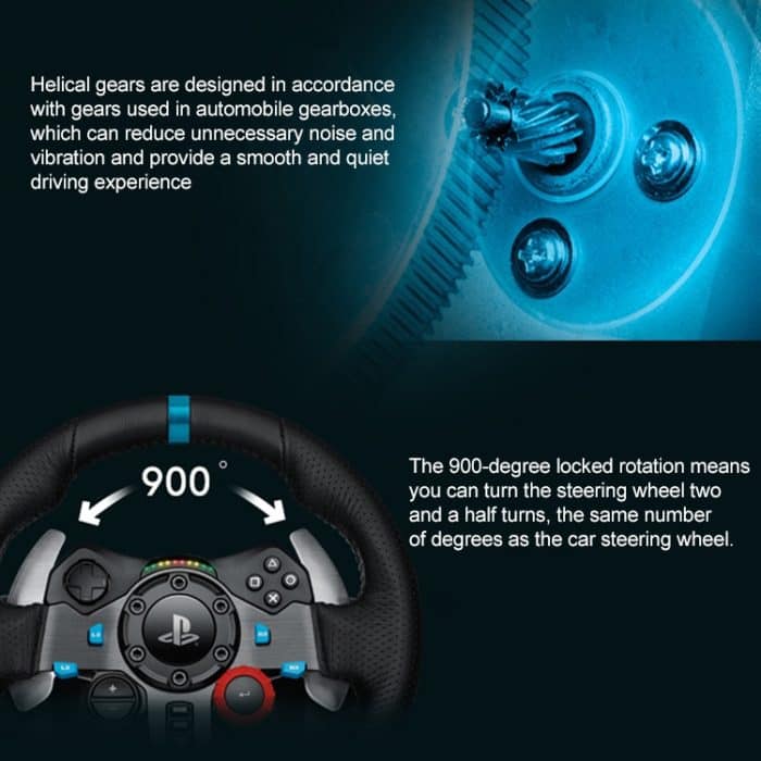 Logitech G29 Game Racing Lenkrad Pedal Schalthebel für PS3 / PS4 / PS5 – Bild 4