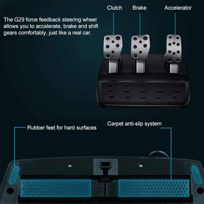 Logitech G29 Game Racing Lenkrad Pedal Schalthebel für PS3 / PS4 / PS5 – Bild 9