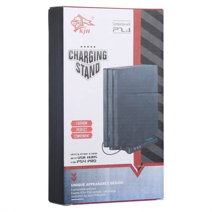 3-in-1-Ladegerät Ladestation Dock Station Stand + Lüfter + 3 USB-Hubs für Playstation PS4 Pro – Bild 5