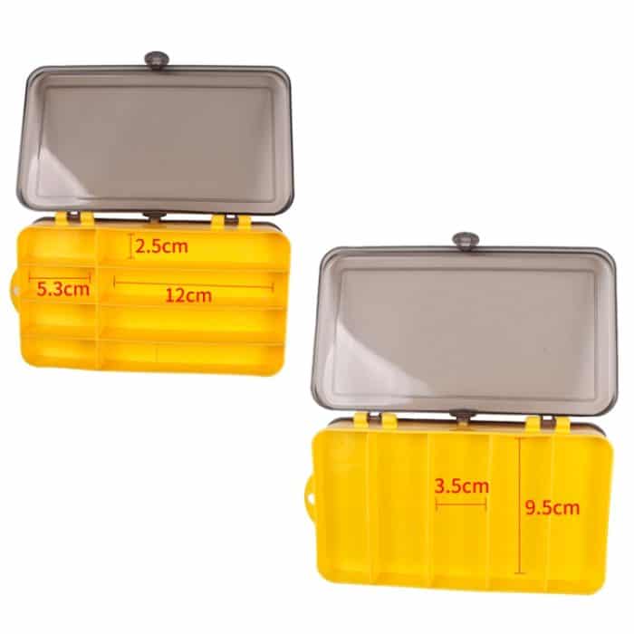 Tragbare Outdoor-Köderbox, doppelseitige Aufbewahrungsbox aus transparentem Kunststoff, Größe: 18 x 10 x 5 cm – Bild 3