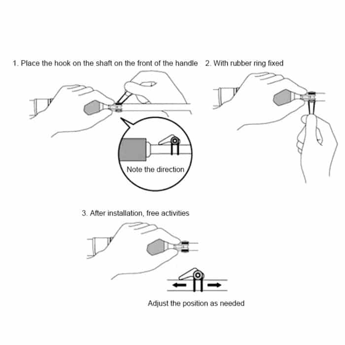 10 PCS Mehrfarben-Kunststoff-Angelrutenstange HooK Keeper Lure Löffel Köderhalter, zufällige Farblieferung – Bild 5