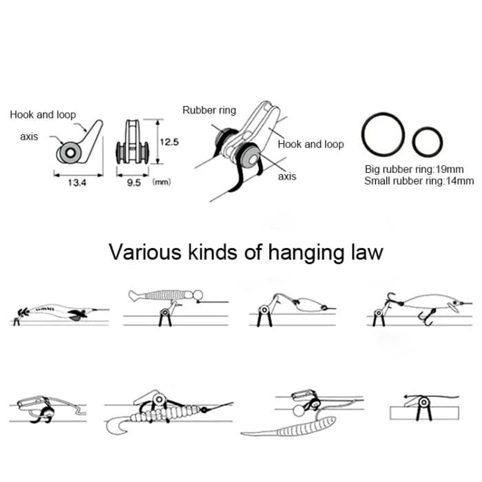 10 PCS Mehrfarben-Kunststoff-Angelrutenstange HooK Keeper Lure Löffel Köderhalter, zufällige Farblieferung – Bild 6