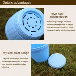 10 Stück künstlicher Holzfass-Blumentopf aus Kunstharz mit Tablett, Durchmesser oben: 9 cm, Höhe: 6,5 cm, Top Diameter: 9cm – Bild 4