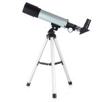 F36050 Tragbares professionelles hochauflösendes High Times Espace Astronomisches Teleskop-Spektiv mit Stativ aus Aluminiumlegierung (Silber)