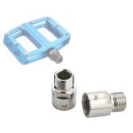 QL1 Ein Paar Stahl Fahrrad Pedal Spacer Extender Fahrrad Pedal Spacer für 9/16 Zoll Gewindepedale – Bild 2