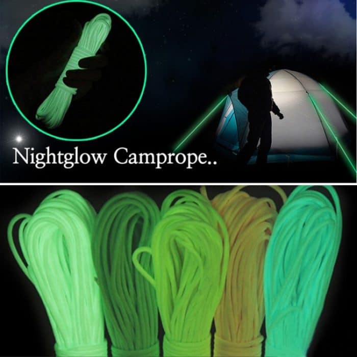 20 m 9-adriges, vollleichtes Outdoor-Campingzelt-Rettungsseil aus Nylon und Polyester, gebündelt, fluoreszierendes Kletterseil, 20m Orange, 20m Pink, 20m Green, 20m Blue, 20m White, 20m Yellow – Bild 7