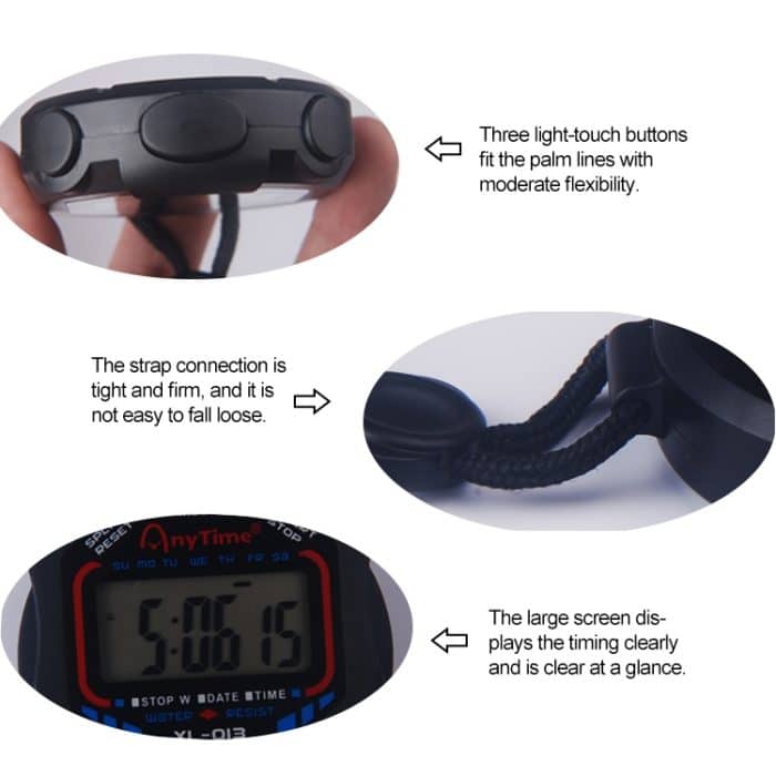 Professionelle Sport Match Stoppuhr Digital Handheld LCD Display Timer – Bild 4