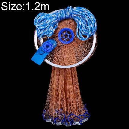 American Easy Throw Cast Net Fishing Mesh Angelgerät, 1.2m Tire Cords, 1.2m Monofilament, 1.5m Tire Cords, 1.5m Monofilament