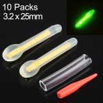 10 Packungen OCEAN SUN Glühbirnenform Luminous Float Night Fishing Light Stick, Sichtweite: 25 m, Größe: 3,0 x 25 mm