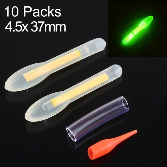 10 Packungen OCEAN SUN Glühbirnenform Luminous Float Night Fishing Light Stick, Sichtweite: 50 m, Größe: 4,5 x 37 mm – Bild 1