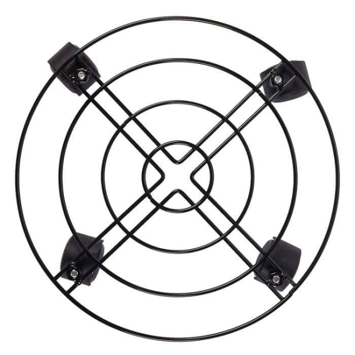 Blumentopfständer aus Eisen, Universalrad, beweglicher runder Blumentopfständer, Durchmesser: 30 cm – Bild 3