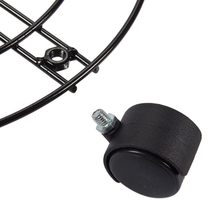 Blumentopfständer aus Eisen, Universalrad, beweglicher runder Blumentopfständer, Durchmesser: 30 cm – Bild 5