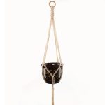 P009 Typ Makramee Hängende Blumentöpfe Dekoration Innen Außen Geflochtene Seil Hängende Pflanzgefäß Pflanzenhalter