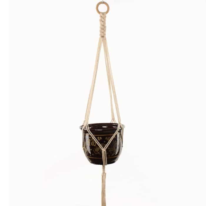 OG06426.jpg P009 Typ Makramee Hängende Blumentöpfe Dekoration Innen Außen Geflochtene Seil Hängende Pflanzgefäß Pflanzenhalter – Bild 1