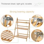 Hängender Pflanzenständer aus Bambus mit 3 Ebenen, Pflanzgefäßregale, Blumentopf-Aufbewahrungsregal, zusammenklappbares Ausstellungsregal, Pflanzenregal, Breite: 100 cm, 3-Tie Width: 100cm(White), 3-Tie Width: 100cm(Apricot) – Bild 4