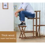 Hölzerne Pflanze Blumen Display Stand Holz Topf Regal Lagerregal – Bild 7