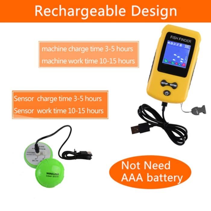 TL86 tragbares drahtloses Farbbildschirm-Angelgerät Fishfinder – Bild 2