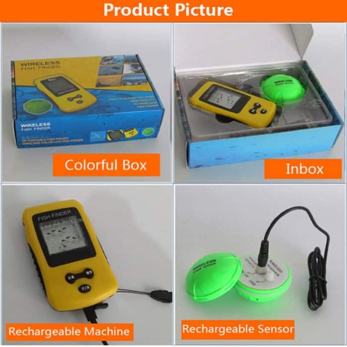 TL86 tragbares drahtloses Farbbildschirm-Angelgerät Fishfinder – Bild 7