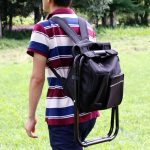 Tragbarer klappbarer Campingstuhl für den Außenbereich, leichter Angel-Strandstuhl, Klappstuhl aus Edelstahlrohr mit Eisbeutel, Stainless Steel Folding Chair(Black), Stainless Steel Folding Chair(Green), Stainless Steel Folding Chair(Blue)... – Bild 8