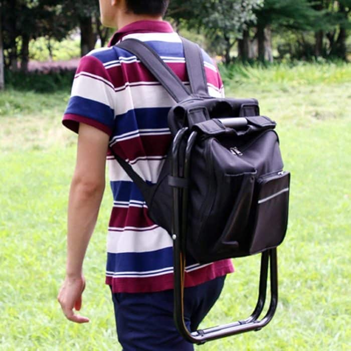 Tragbarer klappbarer Campingstuhl für den Außenbereich, leichter Angel-Strandstuhl, Klappstuhl aus Edelstahlrohr mit Eisbeutel, Stainless Steel Folding Chair(Black), Stainless Steel Folding Chair(Green), Stainless Steel Folding Chair(Blue)... – Bild 8