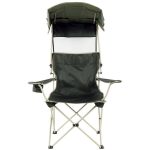 Outdoor Sonnenschutz Klappstuhl Multifunktionale Tragbare Angeln Strand Lounge Stuhl Mit Sonnenschirm Aluminium Klappstuhl, Folding Chair(Dark Green) – Bild 3