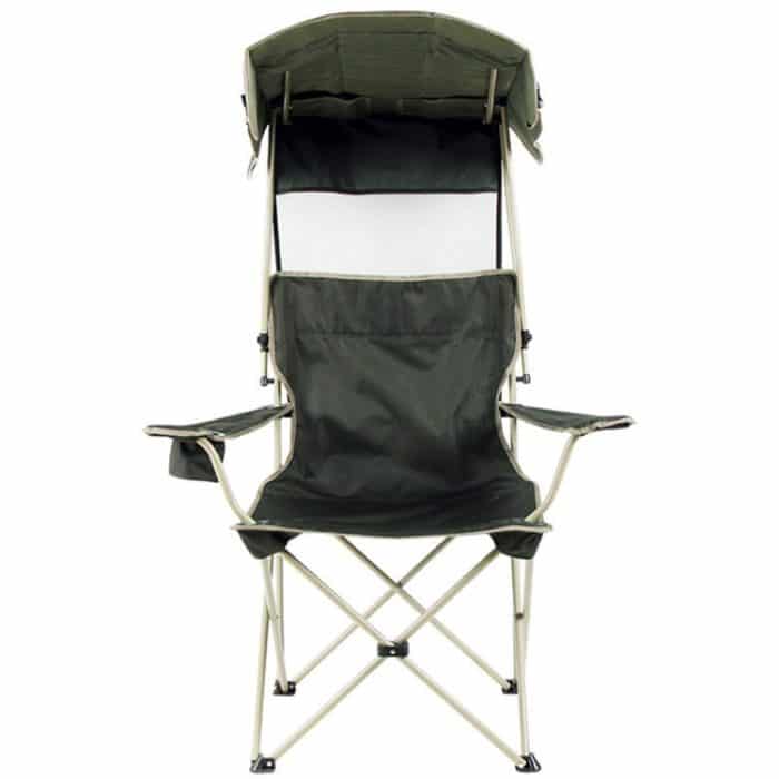 Outdoor Sonnenschutz Klappstuhl Multifunktionale Tragbare Angeln Strand Lounge Stuhl Mit Sonnenschirm Aluminium Klappstuhl, Folding Chair(Dark Green) – Bild 3