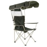 Outdoor Sonnenschutz Klappstuhl Multifunktionale Tragbare Angeln Strand Lounge Stuhl Mit Sonnenschirm Aluminium Klappstuhl, Folding Chair(Dark Green) – Bild 4