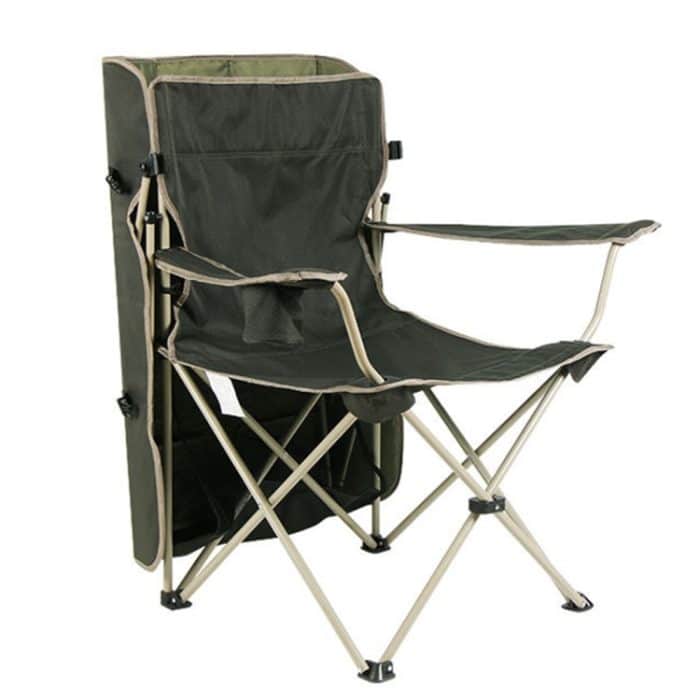 Outdoor Sonnenschutz Klappstuhl Multifunktionale Tragbare Angeln Strand Lounge Stuhl Mit Sonnenschirm Aluminium Klappstuhl, Folding Chair(Dark Green) – Bild 5