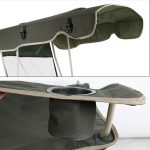 Outdoor Sonnenschutz Klappstuhl Multifunktionale Tragbare Angeln Strand Lounge Stuhl Mit Sonnenschirm Aluminium Klappstuhl, Folding Chair(Dark Green) – Bild 6