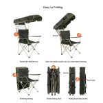 Outdoor Sonnenschutz Klappstuhl Multifunktionale Tragbare Angeln Strand Lounge Stuhl Mit Sonnenschirm Aluminium Klappstuhl, Folding Chair(Dark Green) – Bild 7