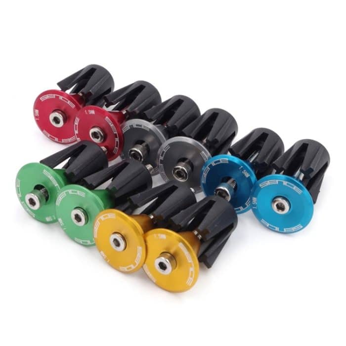 2 Stück Fahrrad-Aluminium-Lenker-Endstopfen, 17mm Yellow, 17mm Red, 17mm Blue, 17mm Grey, 17mm Green – Bild 2