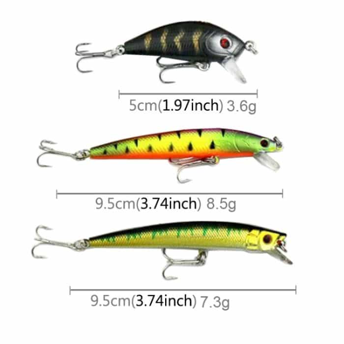 HENGJIA 43 PCS Fliegenfischen Köder Set 6 Modelle Angelgerät Kunststoff Hartköder Köder Wobbler Karpfen – Bild 4