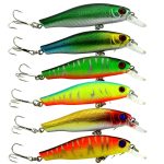 HENGJIA 6 PCS 8,5 cm 8,9 g Minnow Plastic Hartköder Angelköder Set Angelgeräte Köder