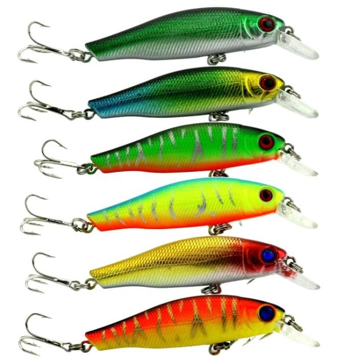 HENGJIA 6 PCS 8,5 cm 8,9 g Minnow Plastic Hartköder Angelköder Set Angelgeräte Köder – Bild 1