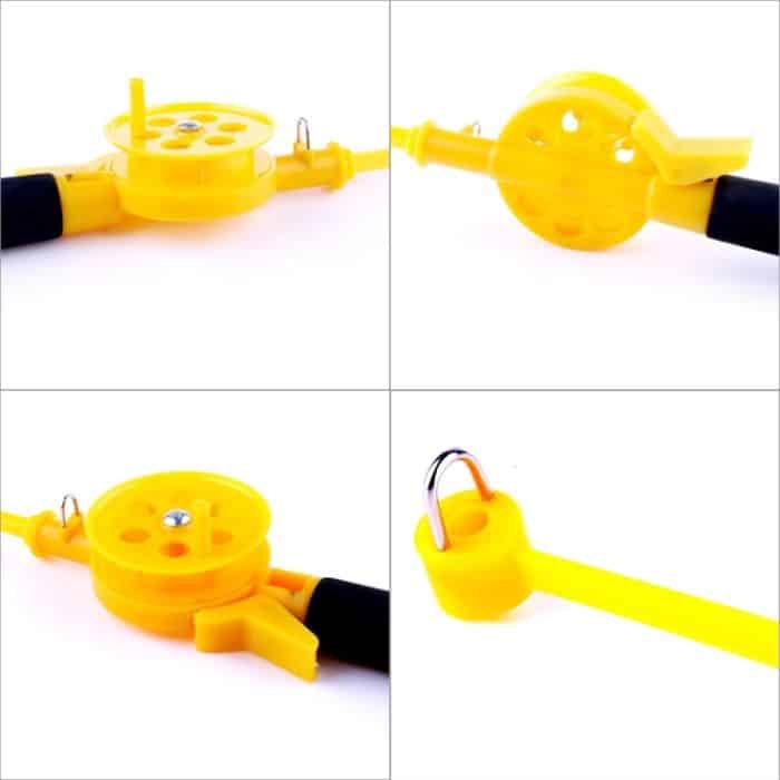 33cm tragbare Eis Angelrute Kunststoff Winter Fischrute Mini Stream Teich Angelrute – Bild 5