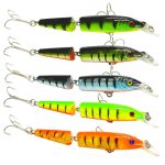 HENGJIA 5 PCS 10,5 cm 9,6 g 2-teilige Kunststoff-Hartköder Angelköder Set Tackle Baits