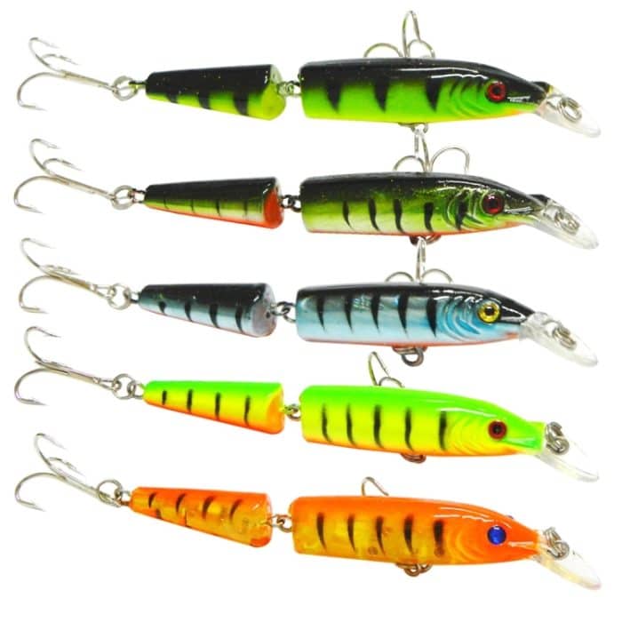 HENGJIA 5 PCS 10,5 cm 9,6 g 2-teilige Kunststoff-Hartköder Angelköder Set Tackle Baits – Bild 1
